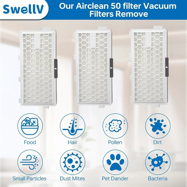 Alt view image 4 of 6 - 3 Pack SF-HA 50 Replacement Filter Compatible with Miele AirClean