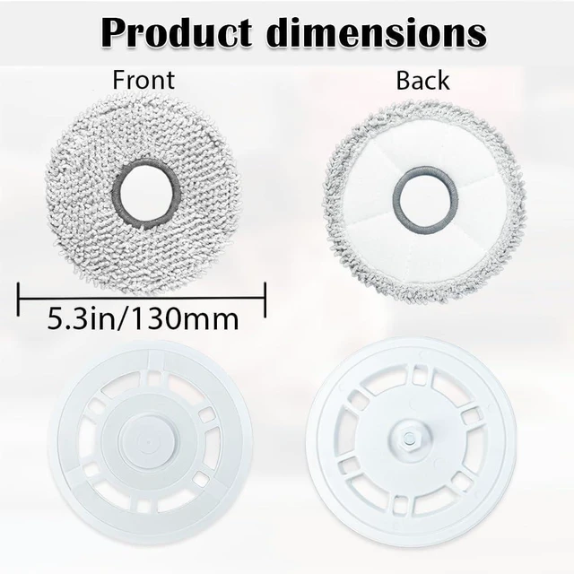 Alt view image 3 of 6 - Ytaland 2 Pack Replacement Mop Pads Holder for Ecovacs Deebot T30 Pro Omni/T30 Omni/T30S/T30S Combo Robot Vacuum Cleaner Accessories, Washable Mopping Pad
