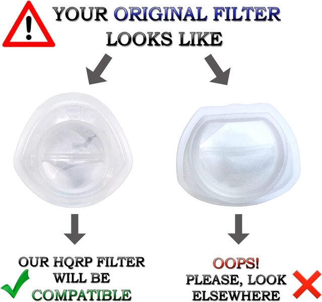 Alt view image 4 of 7 - HQRP 10-pack Filter compatible with Black+Decker HNV115B, HNV115J, HNV215B, HNV220B series Hand Vac Vacuum Cleaners, EVF100 Replacement