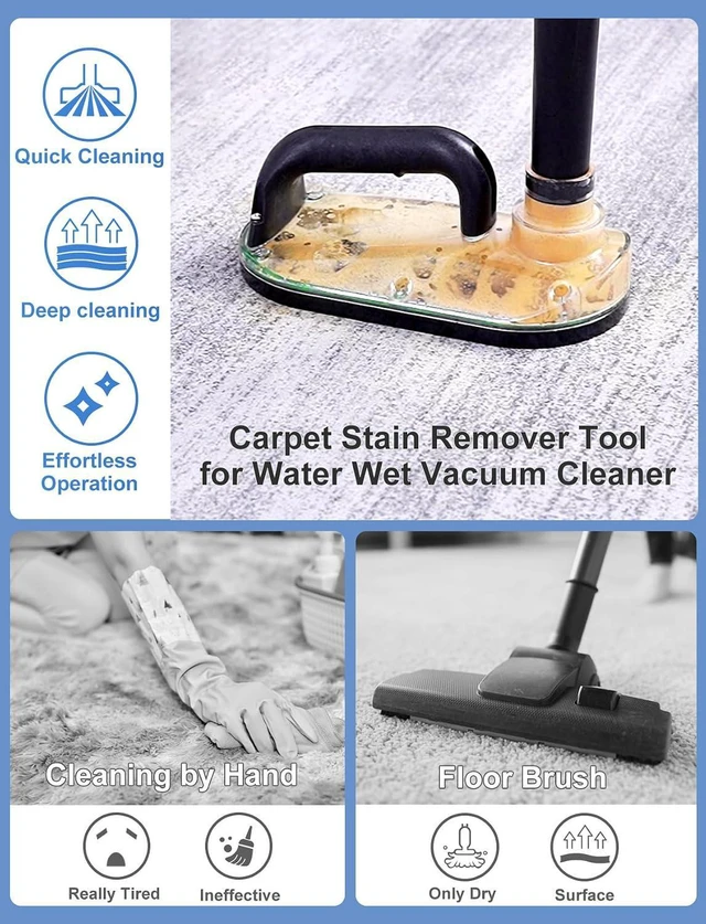 Alt view image 2 of 6 - Sub Surface Carpet Extraction Tools Attachments for Water Wet Extractor Vacuum Cleaners, Pet Stain Remover Deep Cleaning Rug Shampooer Solution for Dogs and Cats