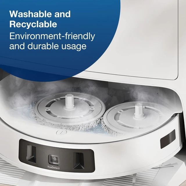 Alt view image 5 of 7 - ECOVACS Washable Mopping Pads 4 PCS - For DEEBOT X1Series Omni Models, Gray