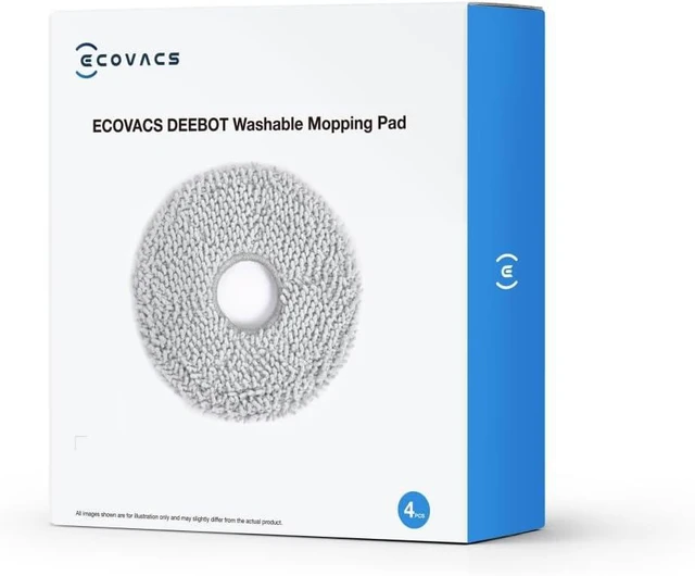Alt view image 7 of 7 - ECOVACS Washable Mopping Pads 4 PCS - For DEEBOT X1Series Omni Models, Gray