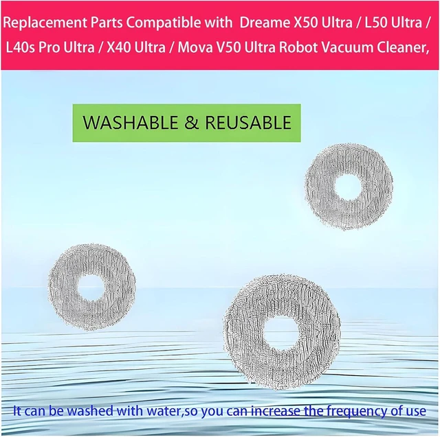 Alt view image 5 of 6 - Dust Bags and Mop Pads Replacement parts for Mova P70 Pro Ultra / V50 Ultra