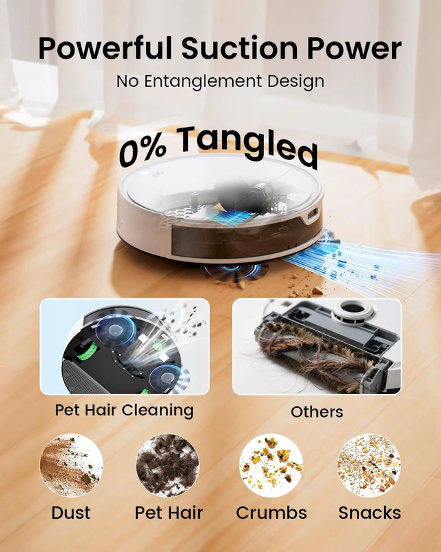 Alt view image 4 of 7 - OKP K5 Ultra Robot Vacuum and Mop Combo,2.9 inch Small Robot Vacuum with ToF LiDAR Navigation,170Min Runtime,PSD Obstacle Avoidance,Automatic Charging,WiFi/App/Alexa Control, for Pet Hair and Home