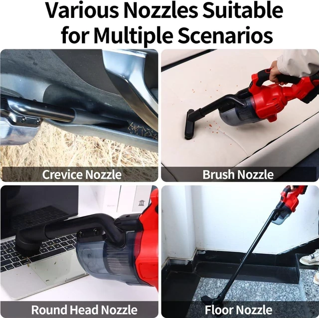Alt view image 4 of 5 - Cordless Vacuum Compatible with Milwaukee 18V Battery, Handheld Vacuum Cleaner ith 2 Washable HEPA Filters, Brushless Vacuum for Wood Floor, Carpet, Car Cleaning (Battery Not Included)
