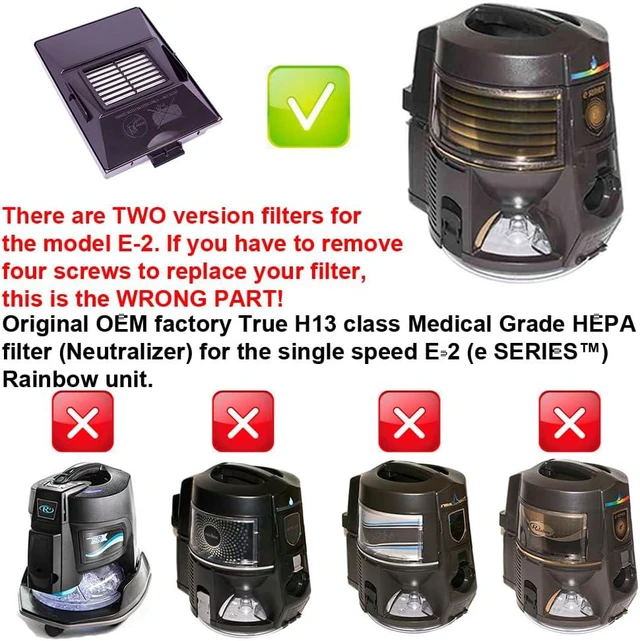 Alt view image 3 of 7 - Rainbow Genuine HEPA Filter for E-2 eSERIES Second Version - TRUE H13 Medical Grade