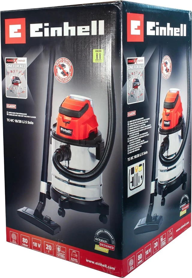 Alt view image 6 of 6 - Einhell Tc-Vc 18/20 Li Solo Vacuum Cleaner
