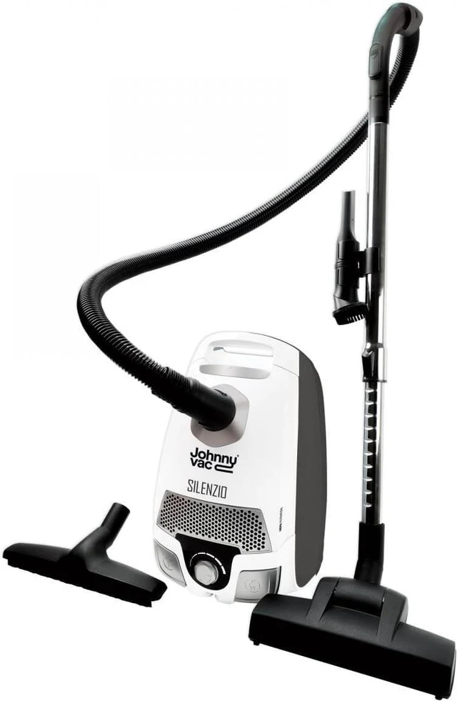 Main image of Johnny Vac Canister Vacuum Silenzio - HEPA Filtration - HEPA Bag - Wessel-Werk Turbo Air Nozzle - Telescopic Handle - Set of Brushes