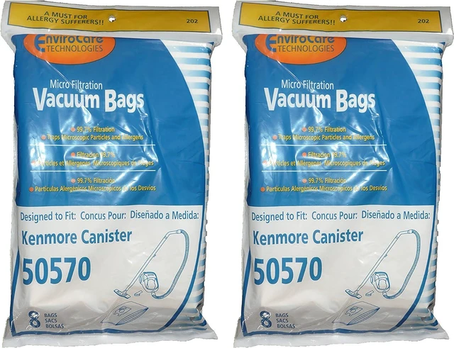 Main image of Envirocare Replacement Micro Filtration Vacuum Cleaner Dust Bags made to fit Kenmore Ultra Care 50570 Canister Vacuum Cleaners 16 bags