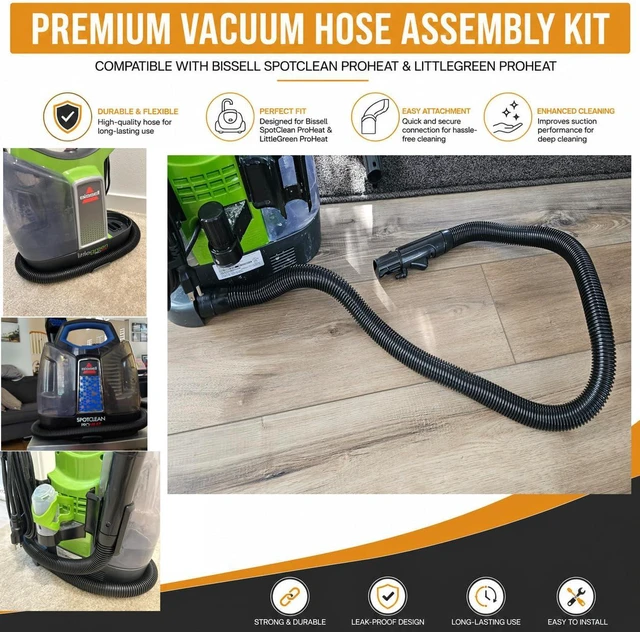 Alt view image 7 of 7 - Replacement Hose with cuff and duct intake for Bissell Vacuum Cleaner, Replaceable Vacuum Cleaner Hose Compatible with Spot Clean Carpet Cleaner 5207-1, 5207-8, 5207-A, 5207-R, 5207-T, 5207-W