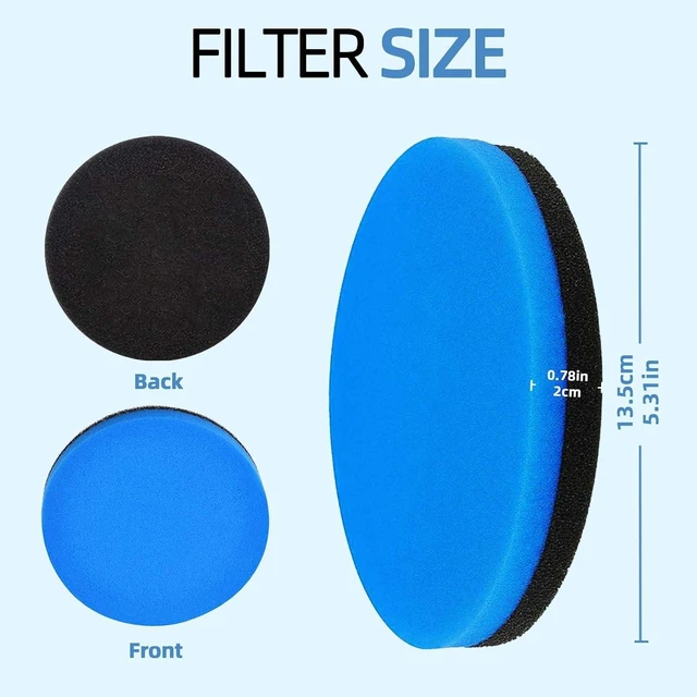 Alt view image 3 of 7 - 10-Pack Style 12141 Scented Replacement Filter: for BISSELL Febreze 1214 Cleanview & PowerGlide Pet - Replacement Air Filters Odor Eliminator, Blue Foam With Fragrance