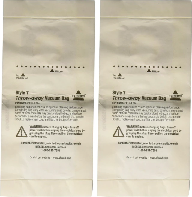 Main image of BISSELL Style 7 Vacuum Bag, 32120, Pack of 2, White