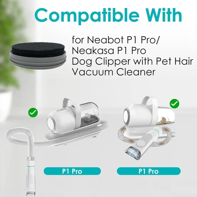 Alt view image 7 of 7 - Hepa Filter Sponge Replacement Accessories for Neakasa/Neabot P1 Pro Pet Grooming Kit & Vacuum(2 Hepa Filters+4 Sponges)
