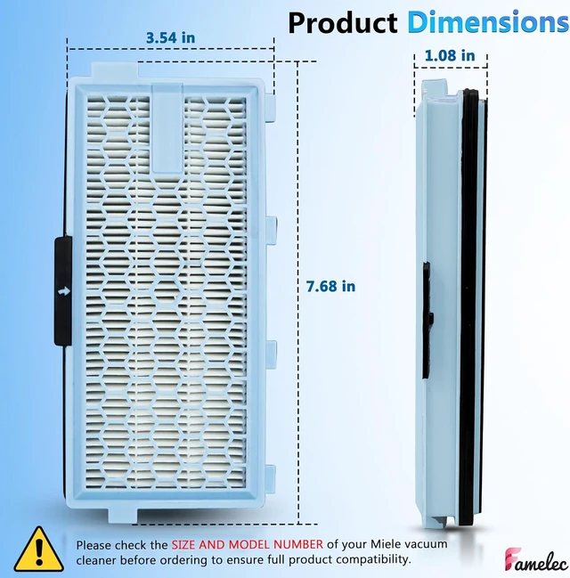 Alt view image 7 of 7 - 4 Pack for Miele Hepa Airclean 50 Filter, Compatible with Miele Hepa Filter SF-HA 50 Models S4, S5, S6, S8, S8000, S6999 Fits for C2 Compact, for C3, C2 Complete, Filter for Vacuum Cleaner