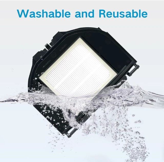 Alt view image 4 of 7 - Vacuum Gasket In Hepa Filters Side Brush Compatible With Shark RV2310/RV2310AE Washable Robot Replacement Part (4 Hepa Filter)