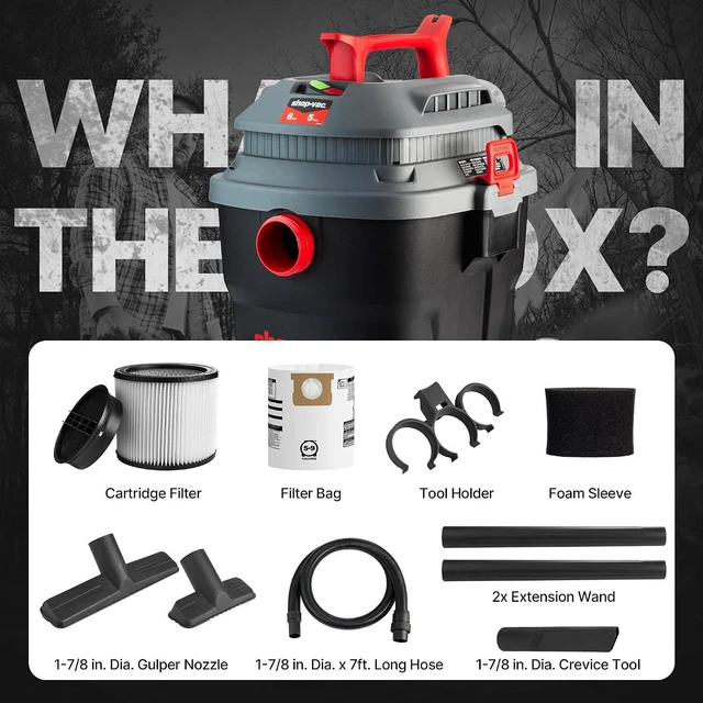 Alt view image 3 of 7 - Shop-Vac 5430097 6 Gallon 5 Peak HP Wet/Dry Vacuum with Blower Function