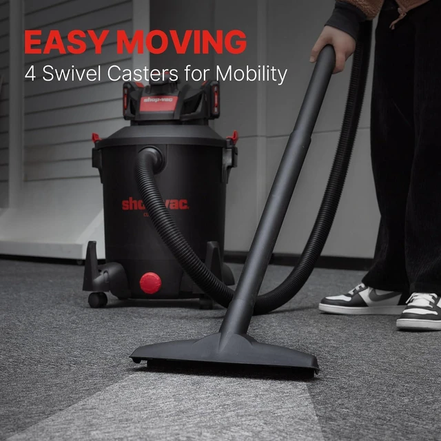 Alt view image 3 of 7 - Shop-Vac 5430031 10 Gallon 20V Cordless Wet/Dry Vacuum with 1.5-inch x 7-Foot Hose, Includes (2) Extension Wands, Cartridge Filter, Collection Bag, and Foam Sleeve