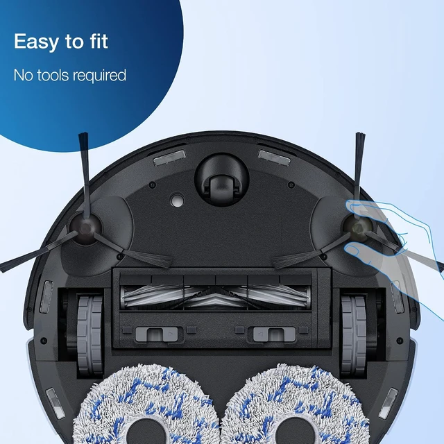 Alt view image 3 of 7 - ECOVACS Buddy Kit (Main Brush, Side Brush, Filter) - Original Accessories for X1 Omni(Black), X1 Turbo, X1 and X1 Plus, D-KT01-0017