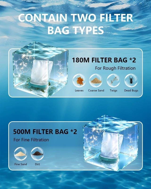 Alt view image 6 of 7 - FOTING Upgraded Cordless Handheld Pool Vacuum for Above Ground Pools