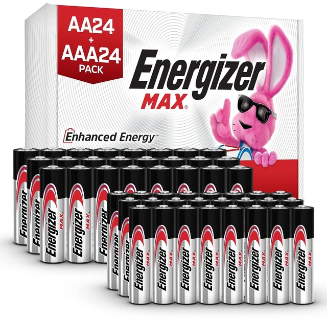 Main image of Energizer AA and AAA Batteries, 48 Count, Combo Pack Contains 24 Max Double A and 24 Max Triple A Batteries