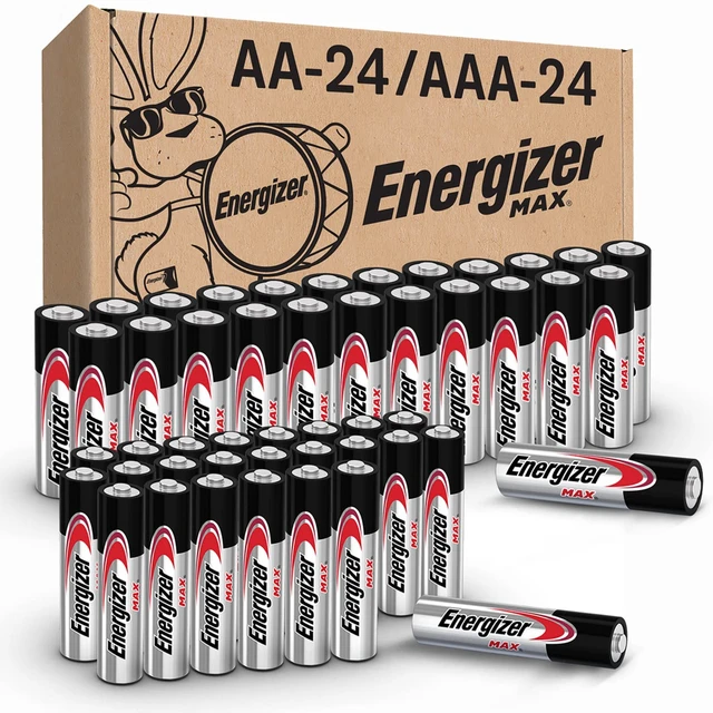 Alt view image 2 of 7 - Energizer AA and AAA Batteries, 48 Count, Combo Pack Contains 24 Max Double A and 24 Max Triple A Batteries