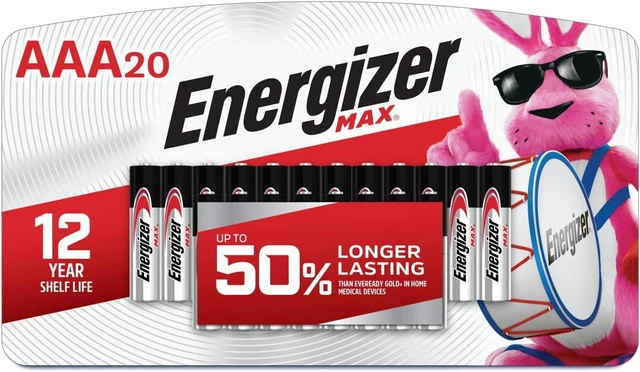 Main image of Energizer MAX AAA Batteries (20 Pack), Triple A Alkaline Batteries