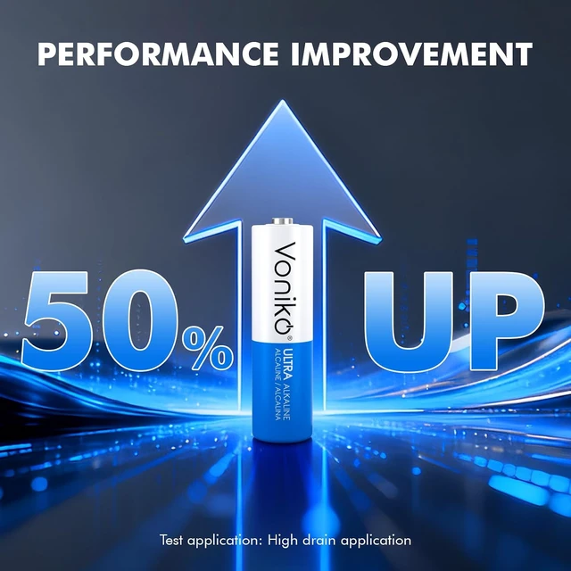 Alt view image 3 of 7 - Voniko AA Batteries 100 Pack - 1.5V Long-Lasting Alkaline Double A Battery