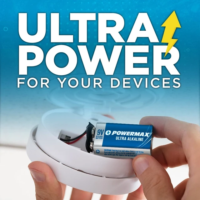 Alt view image 6 of 6 - Powermax 12-Count 9V Batteries, Ultra Long Lasting Alkaline Battery for Home and Office, 7-Year Shelf Life, Reclosable Packaging