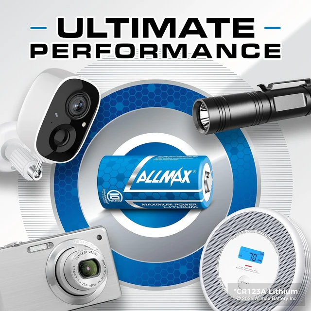 Alt view image 6 of 6 - Allmax CR123A Maximum Power Lithium Batteries (16 Count) 3V