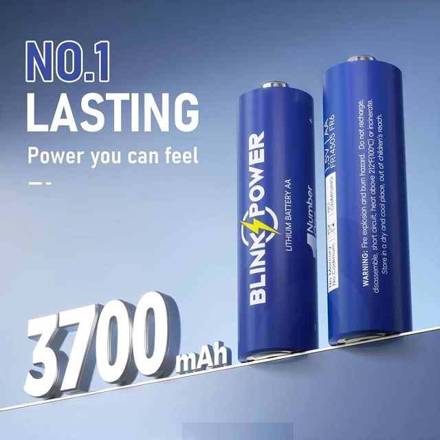 Alt view image 2 of 6 - Blinkspower Lithium Batteries AA 8 Pack, 3700mAh NO.1 Lasting 1.5V Double A Lithium Battery Non-Rechargeable