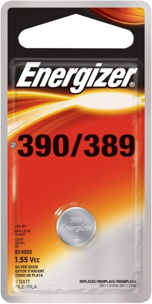 Alt view image 2 of 3 - Energizer 389 Button Cell Silver Oxide SR1130W Watch Battery Pack of 5 Batteries