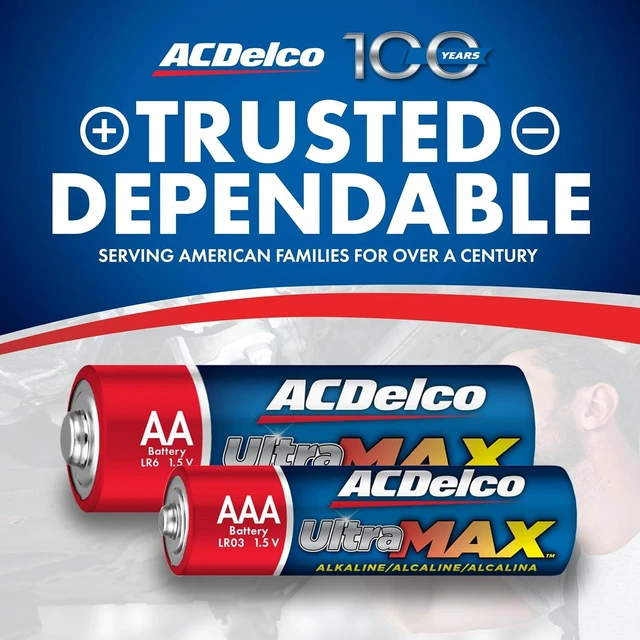 Alt view image 6 of 6 - Powermax ACDelco UltraMAX AA and AAA Batteries, 40-Count Combo Pack, 20-Count Each, Alkaline Battery with Advanced Technology, 10-Year Shelf Life, Reclosable Packaging