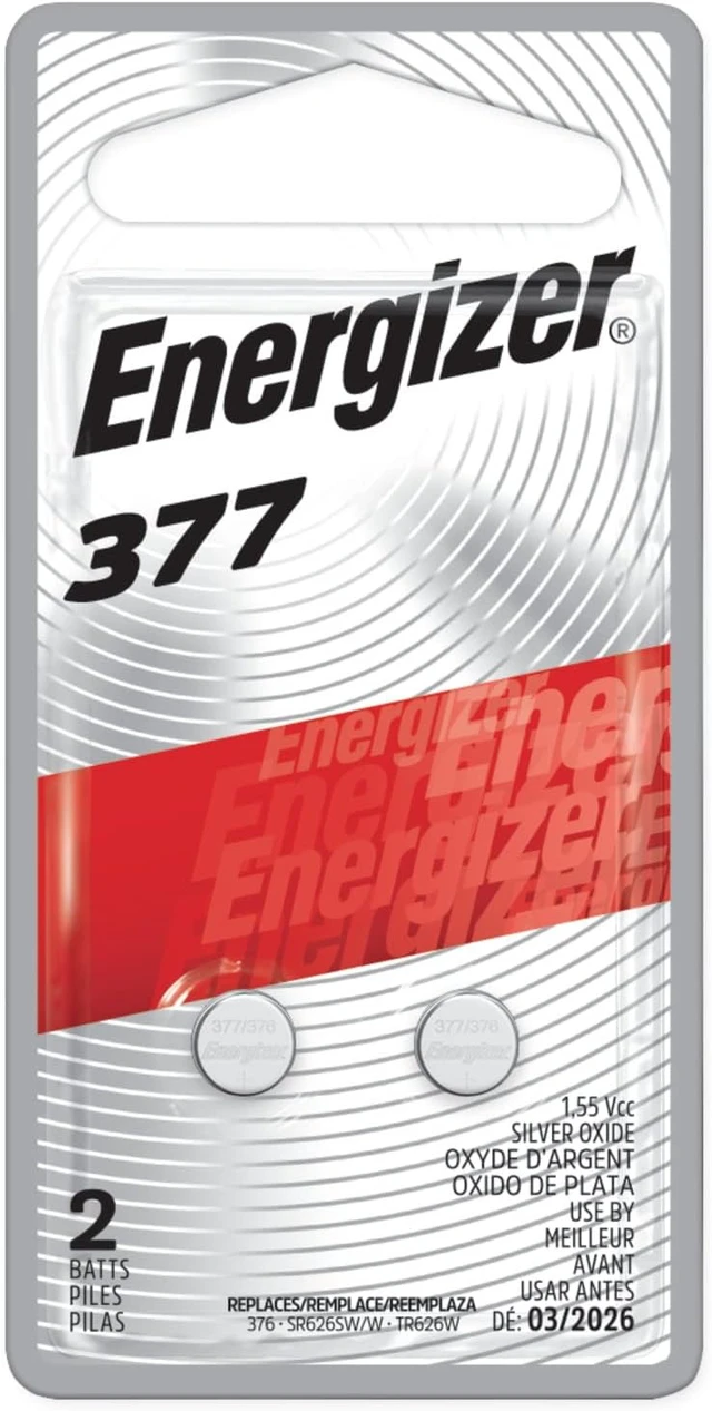 Alt view image 2 of 7 - Energizer Silver Oxide Coin Batteries, Button Cell 1.5 Volt Battery Alkaline, 2 Count (Pack of 2)