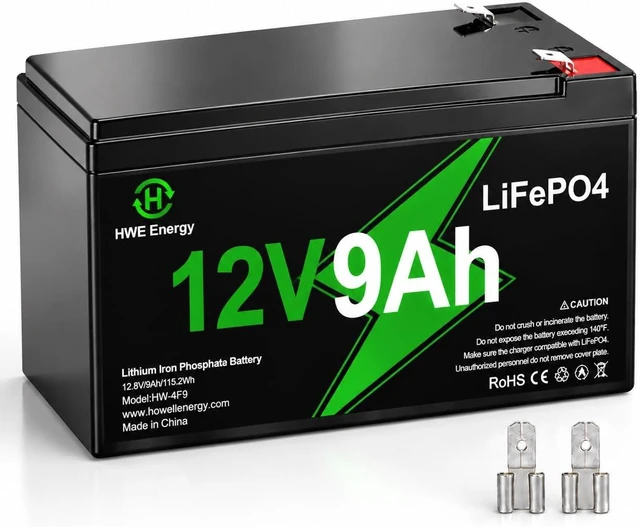 Main image of 12V 9Ah Lithium Battery for UPS, Ride on Toys, Fish Finder, Security System