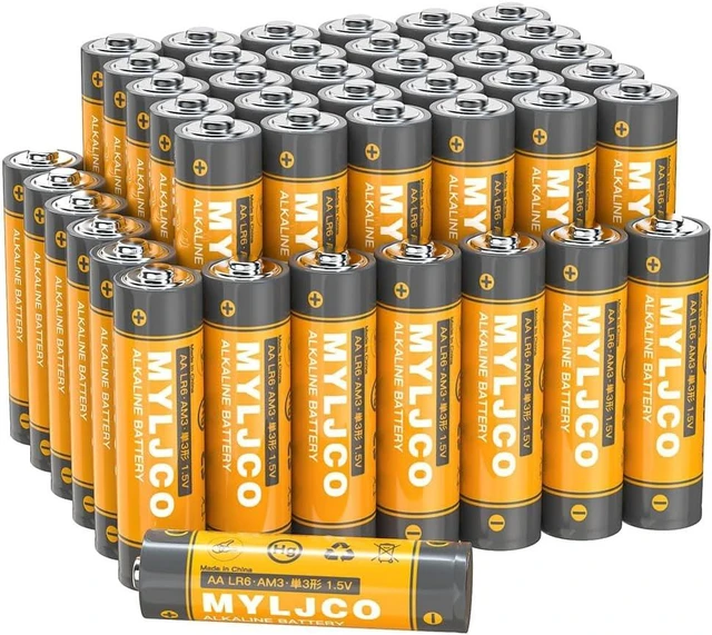 Main image of Upgrade 100-Pack AA Alkaline Batteries, 1.5V Non-Rechargeable Leak-Proof