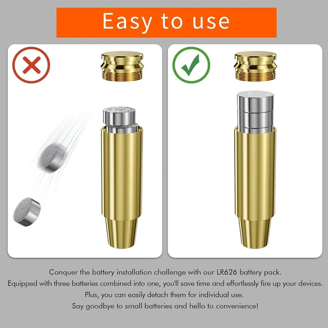 Alt view image 4 of 5 - HAOFILM 3LR6263AG43X377 Advanced Alkaline Battery, 4.5V Round Coin Cell Battery, for Laser Training CartridgesPack of 10