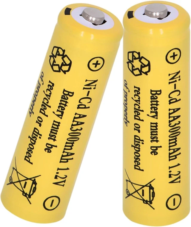 Alt view image 7 of 7 - 16PK AA 300mAh 1.2V Ni-CD Rechargeable Batteries for Outdoor Solar Lights