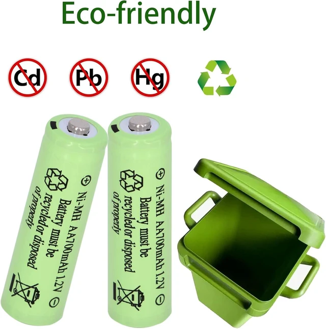 Alt view image 4 of 7 - 16 Pack AA 700mAh 1.2V Ni-MH Rechargeable Batteries for Solar Lights