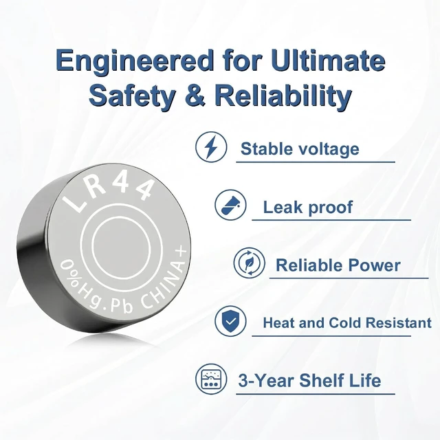 Alt view image 6 of 7 - LR44 200 Pack,AG13 357 A76 1154 V13GA Alkaline Coin Cell Battery