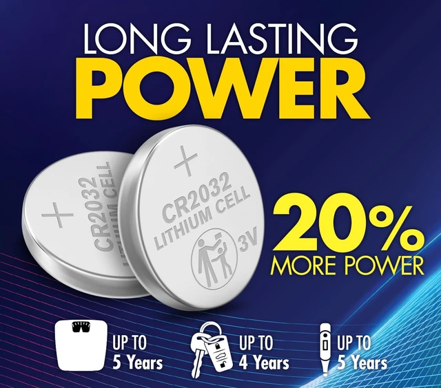 Alt view image 6 of 7 - Powermax 24-Count CR2032 Batteries, Lithium 3V Coin Cell Button Battery Pack for Watch and Small Electronics, 5 Year Shelf Life