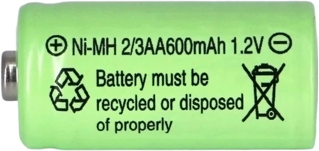 Alt view image 7 of 7 - 10Packs 1.2V NiMH 2/3AA 600mAh Rechargeable Solar Garden Light Batteries
