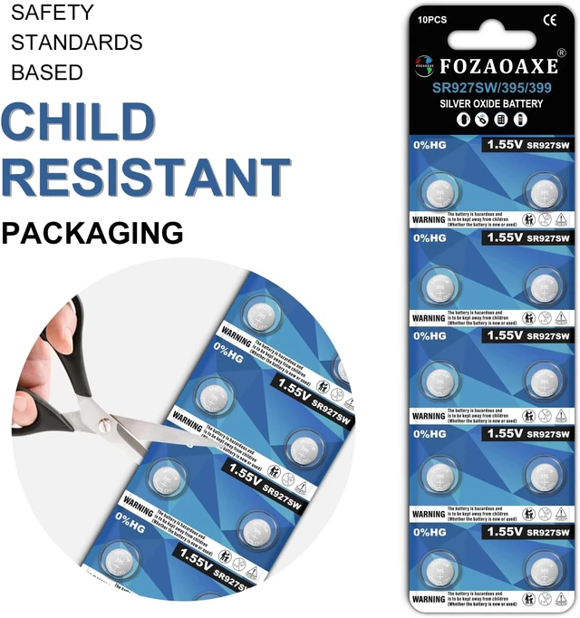 Alt view image 3 of 7 - SR927SW 40 Pack, 395 399 SR927W 395/399 AG7 LR927 Watch Battery