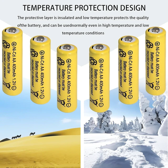 Alt view image 7 of 7 - Doule A 400mAh 1.2V NiCd Rechargeable AA Batteries for Solar Light 10 Packs