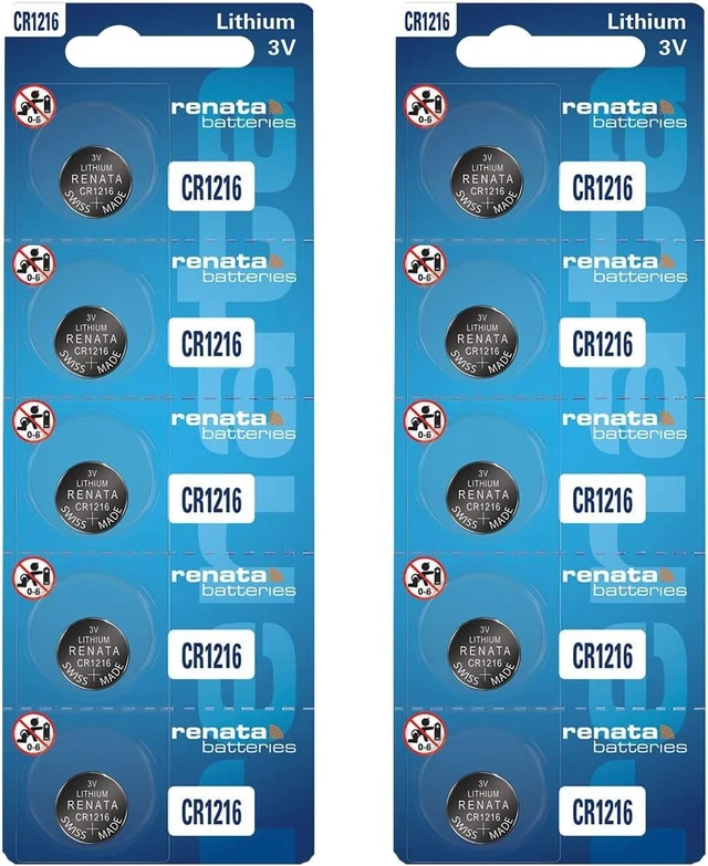 Main image of Renata CR1216 Batteries - 3V Lithium Coin Cell 1216 Battery (10 Count)