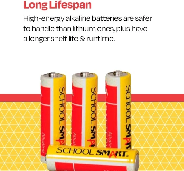 Alt view image 3 of 7 - School Smart - 595618 Alkaline AA Battery, Pack of 12