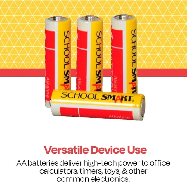 Alt view image 4 of 7 - School Smart - 595618 Alkaline AA Battery, Pack of 12