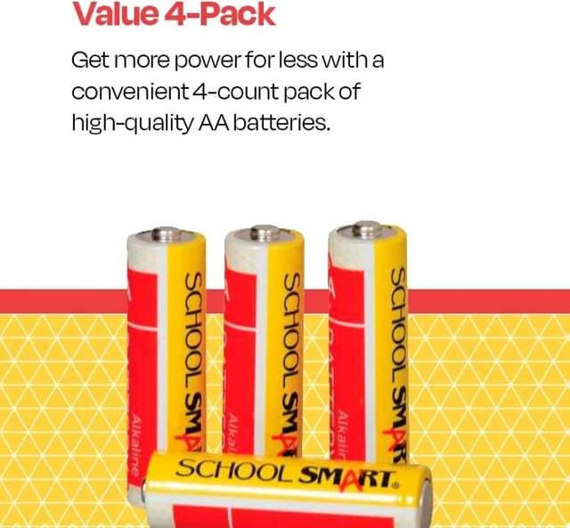 Alt view image 5 of 7 - School Smart - 595618 Alkaline AA Battery, Pack of 12