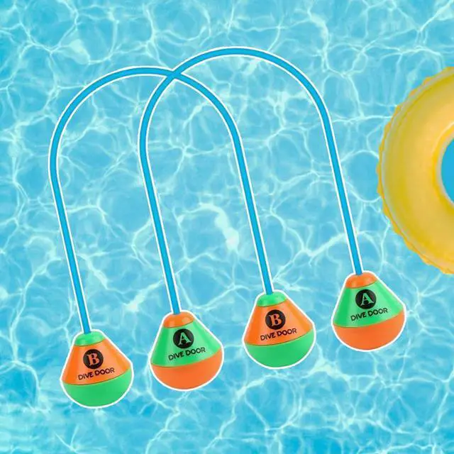 Alt view image 4 of 7 - 2pcs/set Through Door Diving Ring Funny Swimming Game Aids Reusable Underwater Swimming For Adults Kids Pool Through Rings