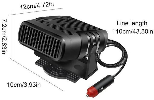 Alt view image 2 of 7 - Car Heater 12V/24V 120W 200W Portable Auto Heater 2 IN 1 Electric Cooling Heating Fan Auto Windshield Defroster Demister Heater