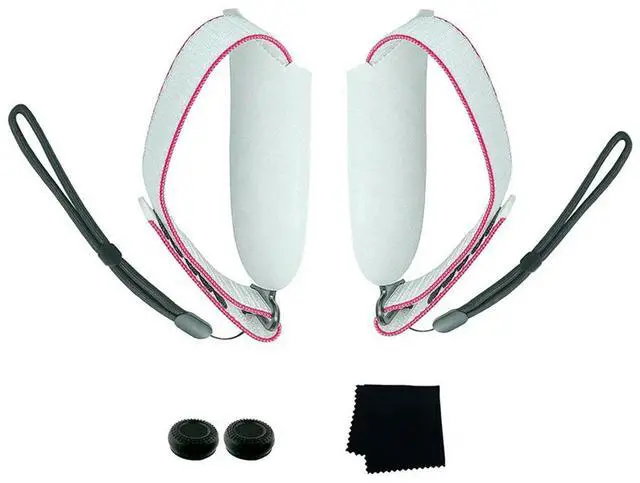 Alt view image 3 of 4 - For Quest 3 VR Headset Accessories Set Cover Adjustable Wrist Strap Silicone Active Straps Lens Cloth Joystick Caps